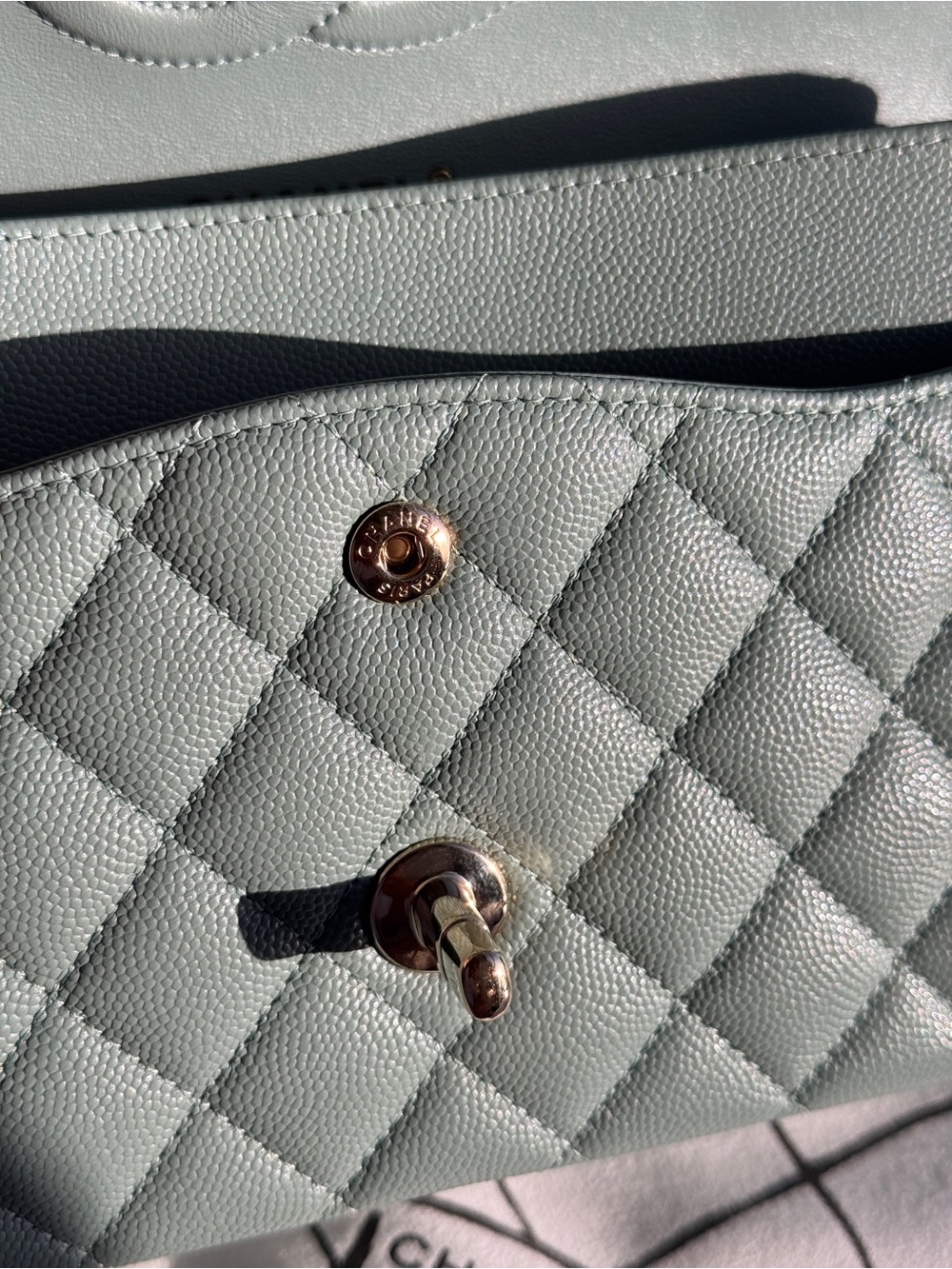 Chanel Green Quilted Shoulder Bag with Silver Hardware - Picture 12 of 15